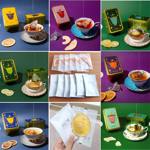Ssanggye Fruit Hug Tea 2 Cans Set Luxurious Tea With Dried Fruit Chips