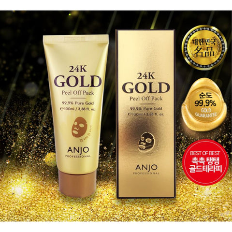 Anjo Professional 24K Gold Peel Off Pack 99.9% Pure Gold 100ml/3.38fl oz