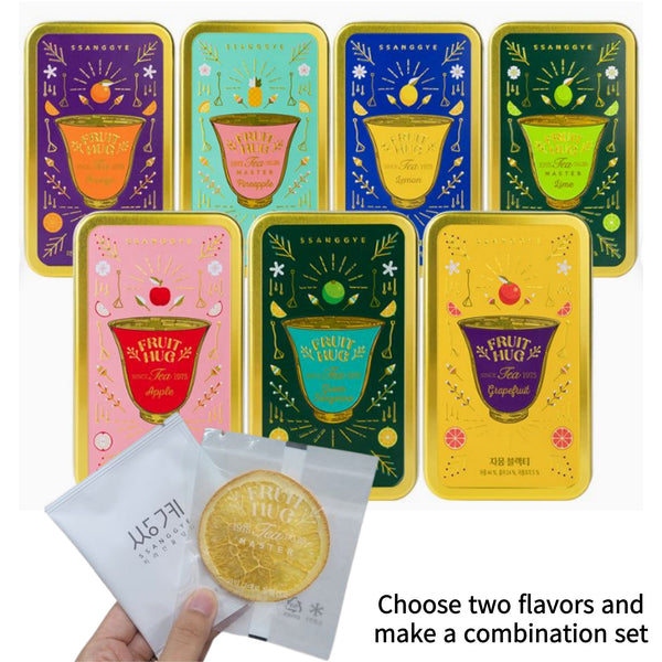 Ssanggye Fruit Hug Tea 2 Can Set Luxurious Tea With Dried Fruit Chips Make Mixed