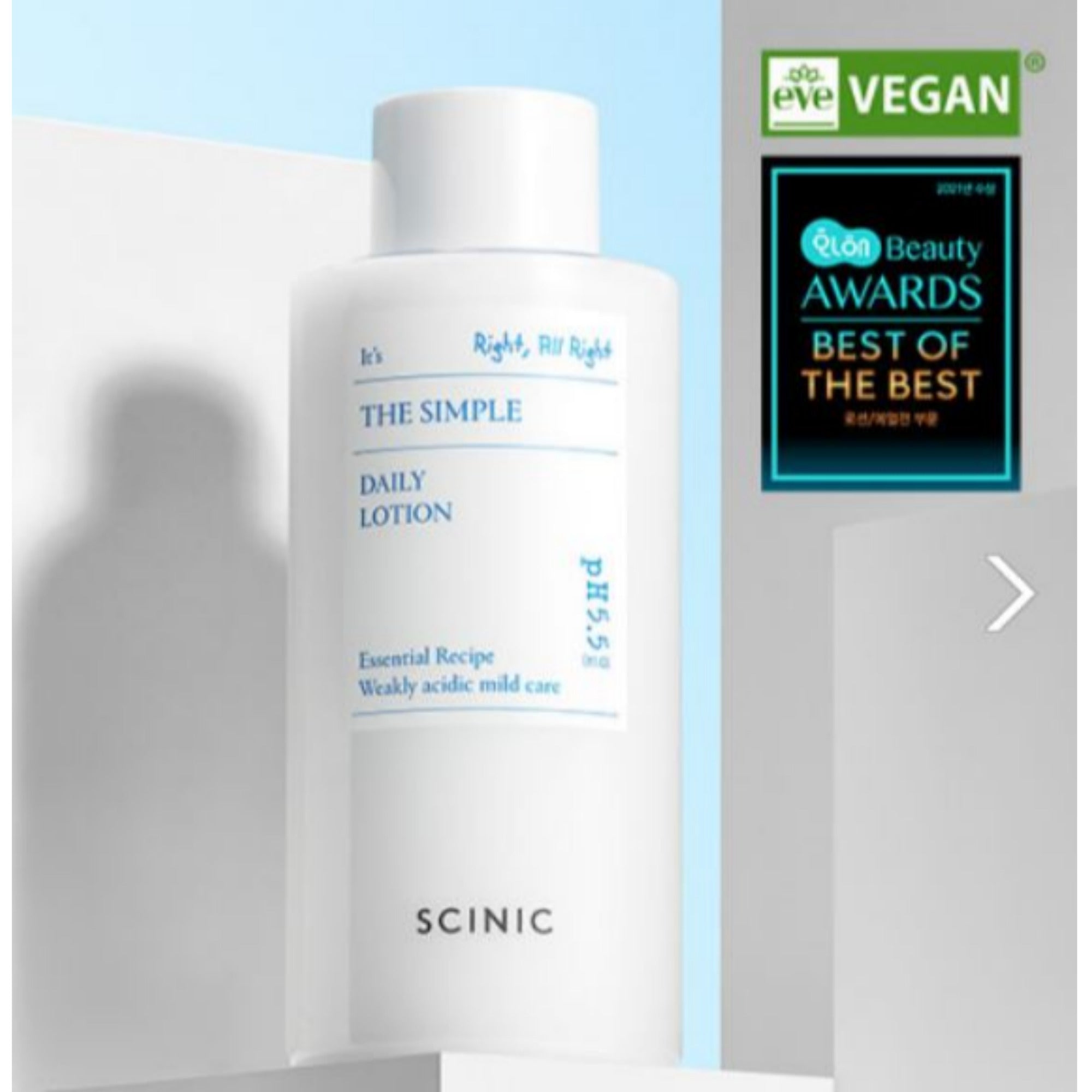 Scinic Vegan The Simple Daily Lotion PH5.5 Essential 260ml