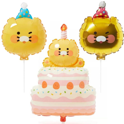 Kakaofriends Choonsik Bling Party 2-Tier Cake, Cone Hat Face 2P