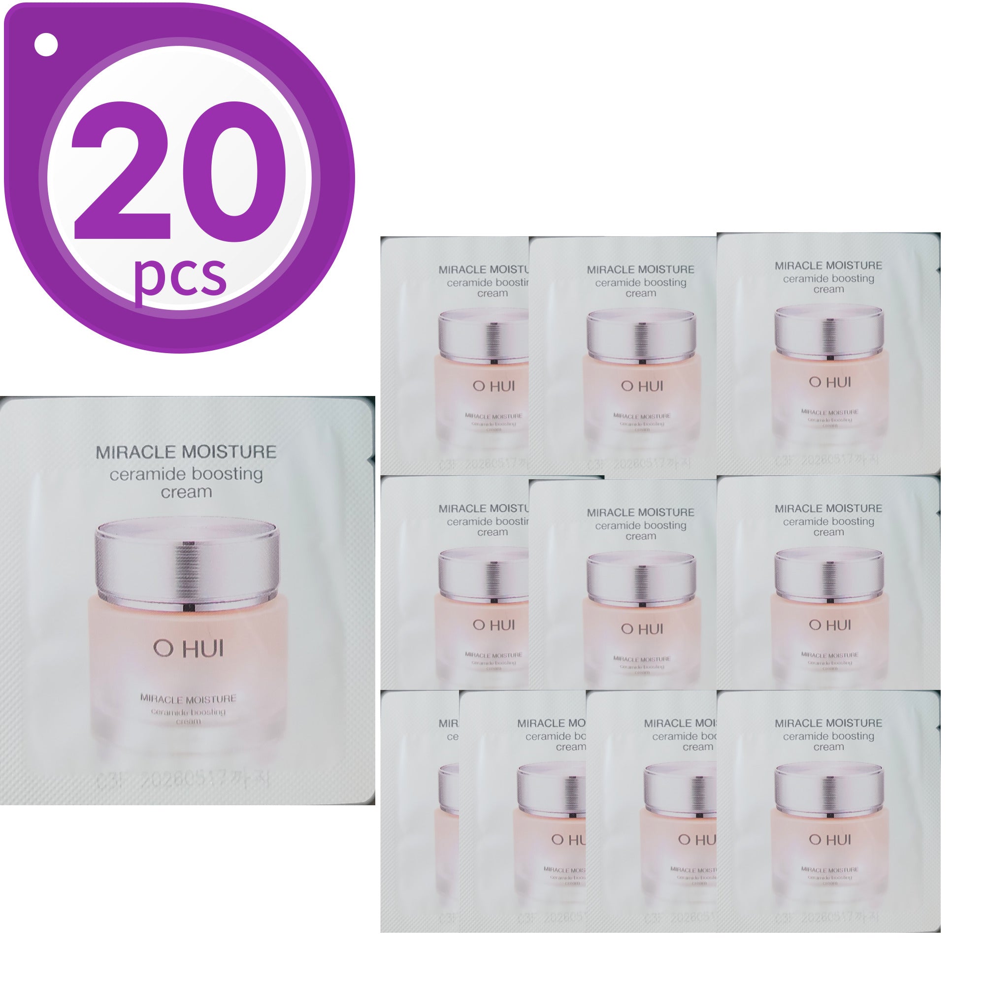 O HUI Miracle Moisture Ceramide Boosting Cream 1ml