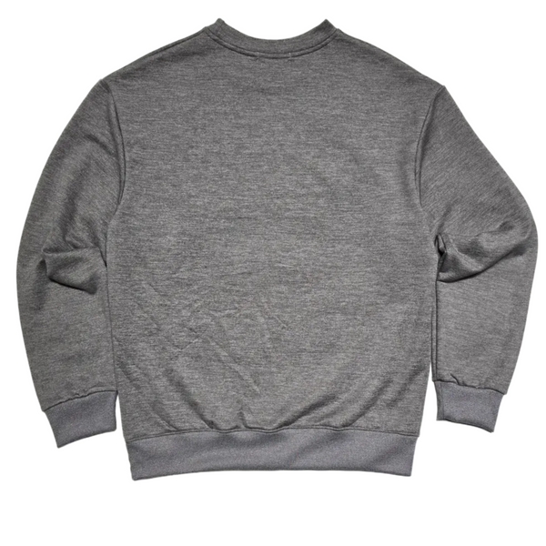 Unisex Basic Solid Two-Tone Gray Melange Soft Peached Activewear Sweatshirt