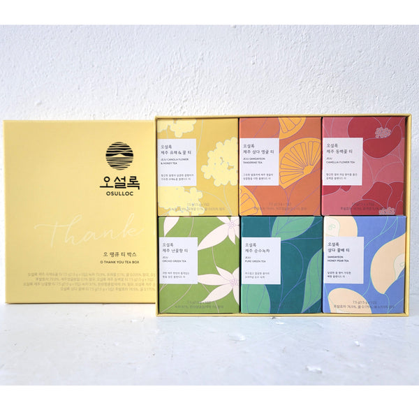 OSULLOC Jeju O Thank You Tea Box 6Flavors x 5EA (30Packs)