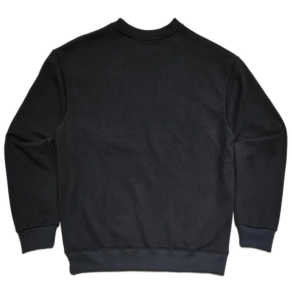 Unisex Plain Black Sweatshirt Recycled Fabric Combed Cotton Soft