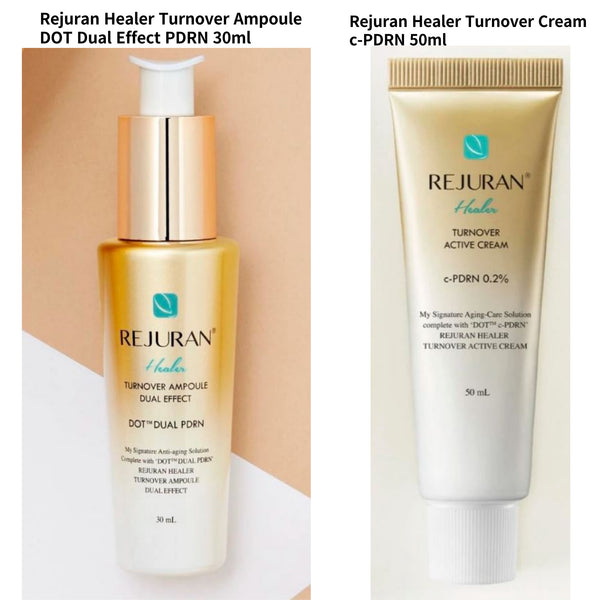 Rejuran Healer Turnover Ampoule DOT Dual Effect PDRN 30ml x 2 &Active Cream 50ml