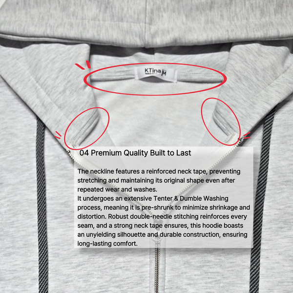 Unisex Premium Solid YKK 2-Way Zip Black Hoodie Recycled Eco-Friendly Fabric Combed Cotton Soft