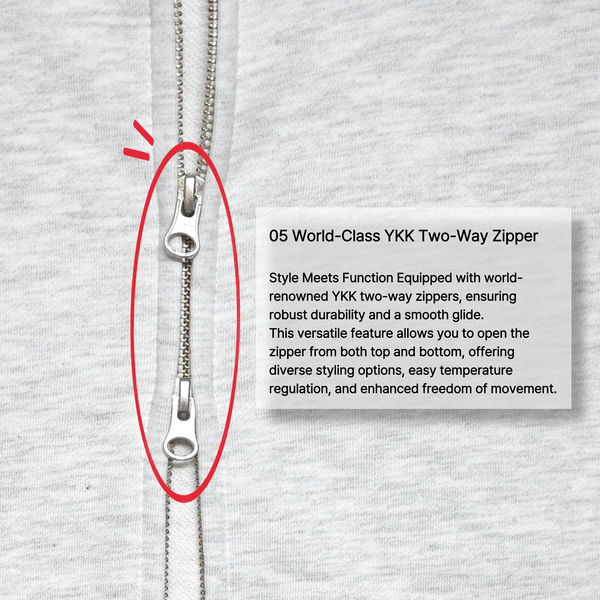 Unisex Premium Solid YKK 2-Way Zip Black Hoodie Recycled Eco-Friendly Fabric Combed Cotton Soft