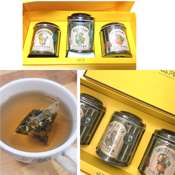 Ssanggye Tea Master Can Set Quince Will Pear Hydrangea Citron Tangerine 36Bag