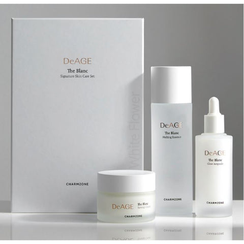 Charmzone DeAGE The Blanc Signature Skin Care Set Essence+Ampoule+Cream