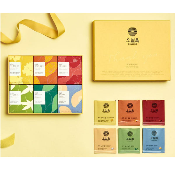 OSULLOC Jeju O Thank You Tea Box 6Flavors x 5EA (30Packs)