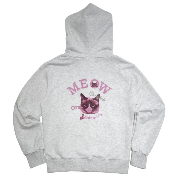 Unisex Premium Cat Lover Heavyweight YKK 2-Way Zip Hoodie Recycled Eco-Friendly Fabric M Size