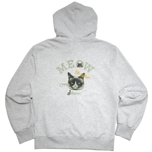 Unisex Premium Cat Lover Heavyweight YKK 2-Way Zip Hoodie Recycled Eco-Friendly Fabric XL Size
