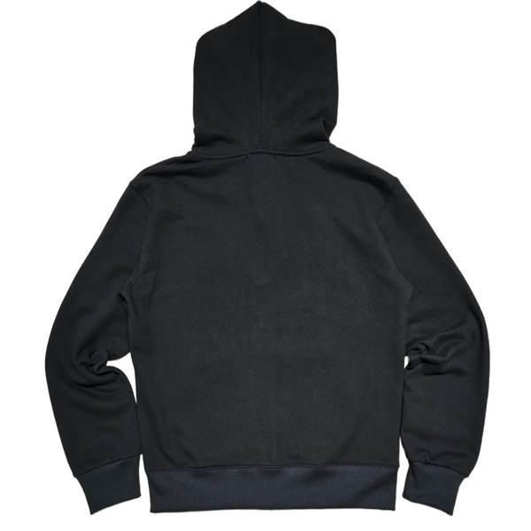 Unisex Premium Solid YKK 2-Way Zip Black Hoodie Recycled Fabric Combed Cotton Soft