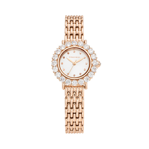 [Romanson] Lumiere Stone Lady Women's RoseGold Watch