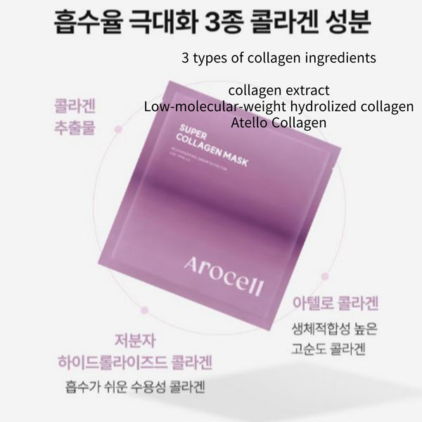 Arocell Super Collagen Mask 43g 1 Box (4sheets)