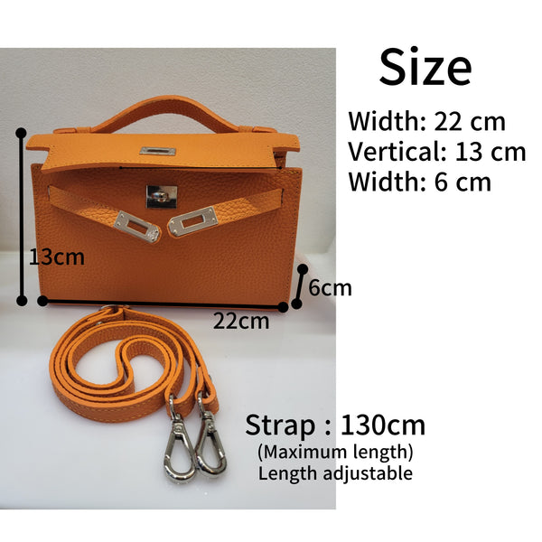 Women's Genuine Real Cow Leather Togo Mini Top-handle Crossbody Handbags