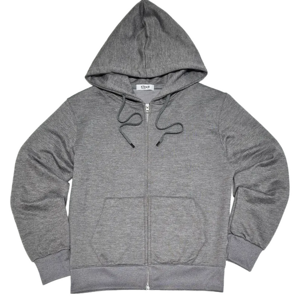 Unisex Premium Solid YKK 2-Way Zip Hoodie Wicking Two-Tone Soft Peached Activewear