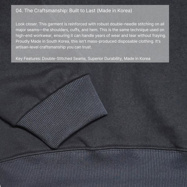 Unisex Plain Black Sweatshirt Recycled Fabric Combed Cotton Soft