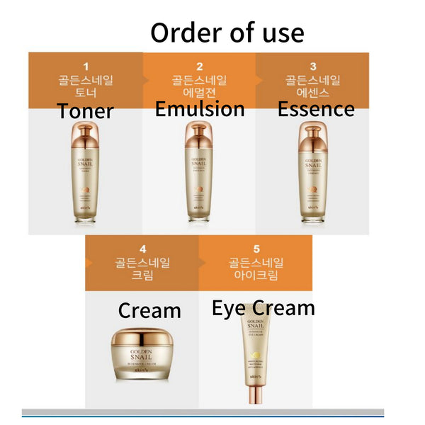 Skin79 Golden Snail Ultimate Set _Toner, Emulsion, Cream, Eye Cream, Essence