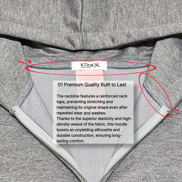 Unisex Premium Solid YKK 2-Way Zip Hoodie Wicking Two-Tone Soft Peached Activewear