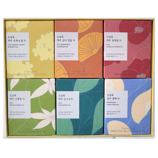 OSULLOC Jeju O Thank You Tea Box 6Flavors x 5EA (30Packs)