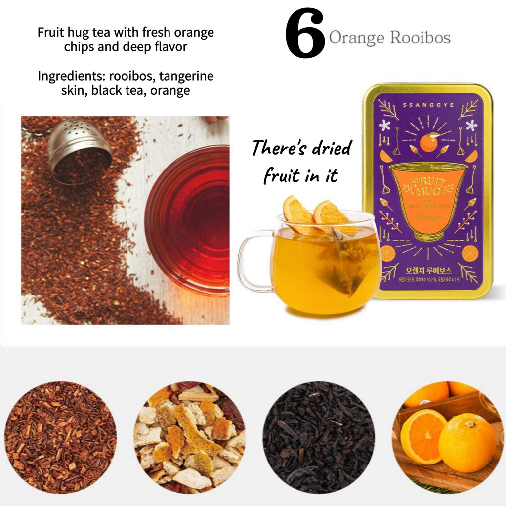 Hug Tea Ssanggye Fruit Hug Tea 2 Cans Set Luxurious Tea With Dried Fruit Chips ...