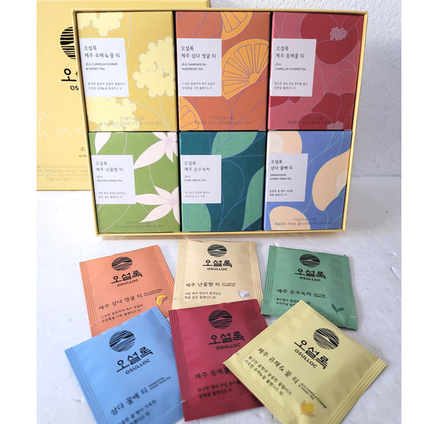 OSULLOC Jeju O Thank You Tea Box 6Flavors x 5EA (30Packs)