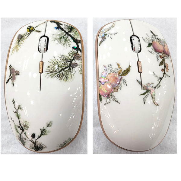 Korean Traditional Design Najeon Lacquer Wireless Mouse Optical Laptop Computer