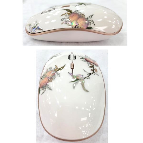 Korean Traditional Design Najeon Lacquer Wireless Mouse Optical Laptop Computer