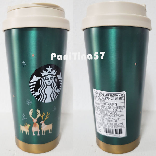 Three Deer Green Eelma And Cell Phone Holder Cold Cup Tumbler 473ml