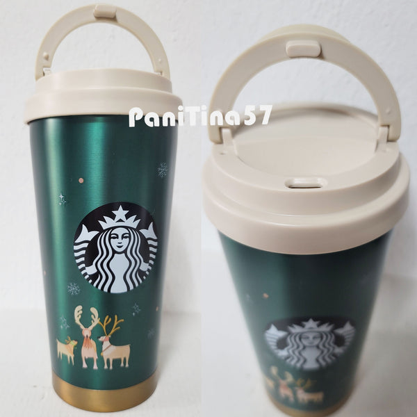 Three Deer Green Eelma And Cell Phone Holder Cold Cup Tumbler 473ml