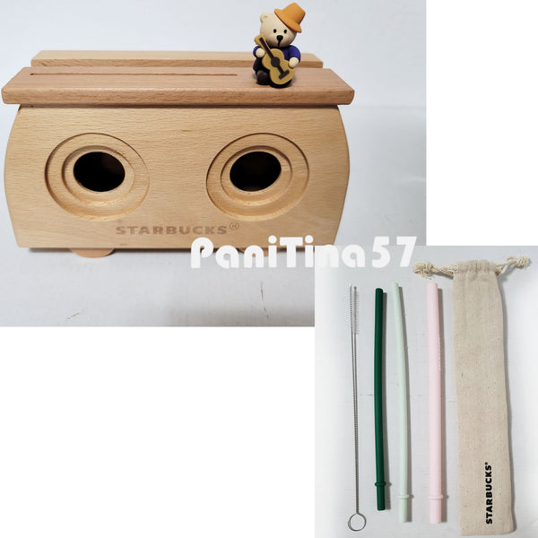 Reusable Straw Set And Summer Wood Speaker Amplification