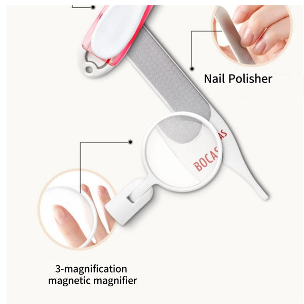 Nail Claw Rotary Clipper Care Polisher Magnification Set