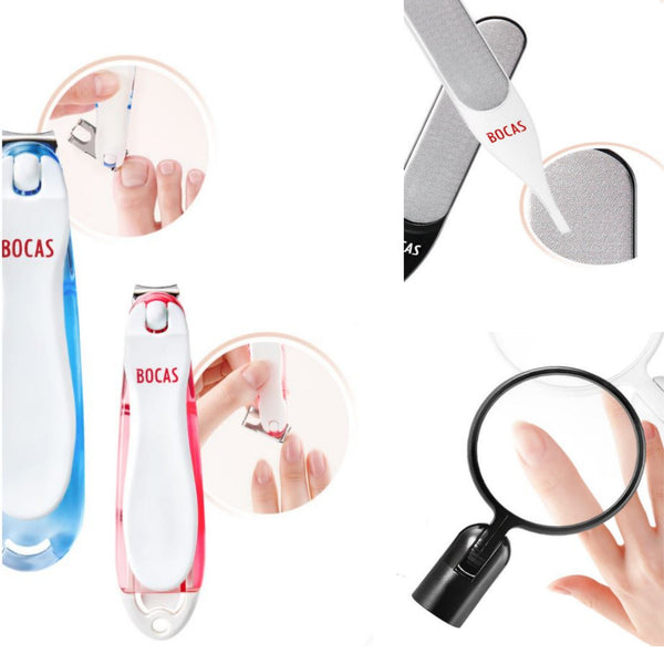 Nail Claw Rotary Clipper Care Polisher Magnification Set