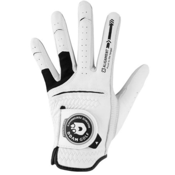 Men's Left-hand Natural Sheepskin Half x 4EA / Full x 3EA Leather Golf Glove