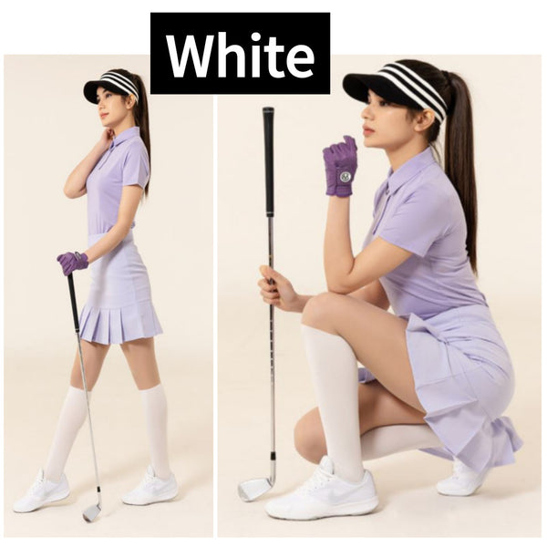 80D Four Seasons UV Protection Two Tone Golf Stockings Under Knees