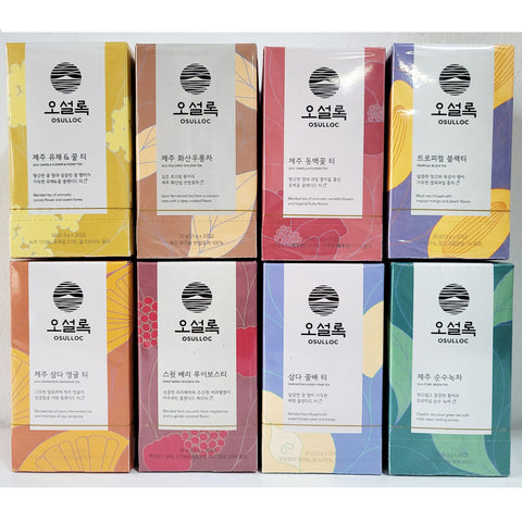 OSULLOC Jeju Pure Organic Premium 8 Flavors Daily Natural Tea Bags